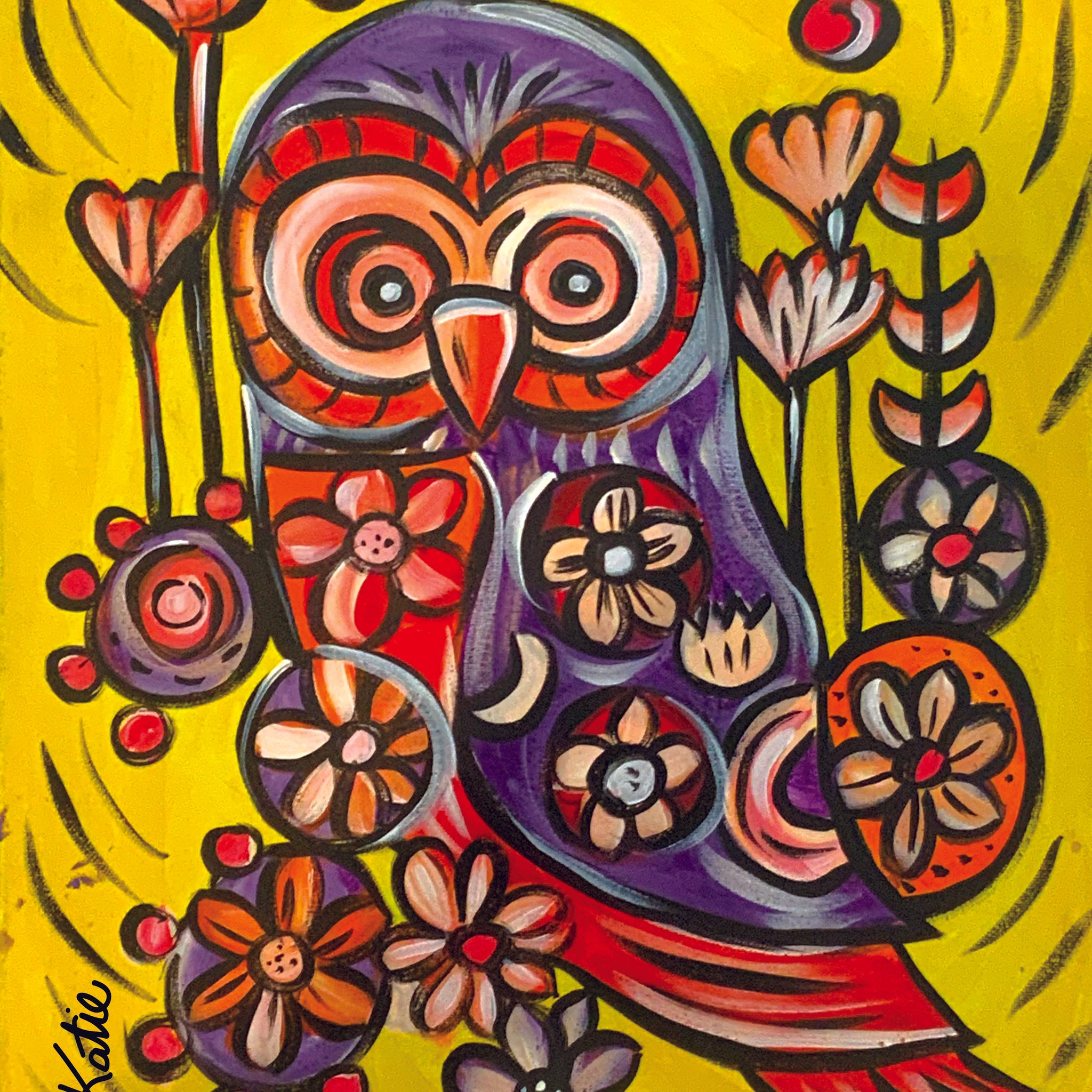 'Kalidescope Owl' Paper Print