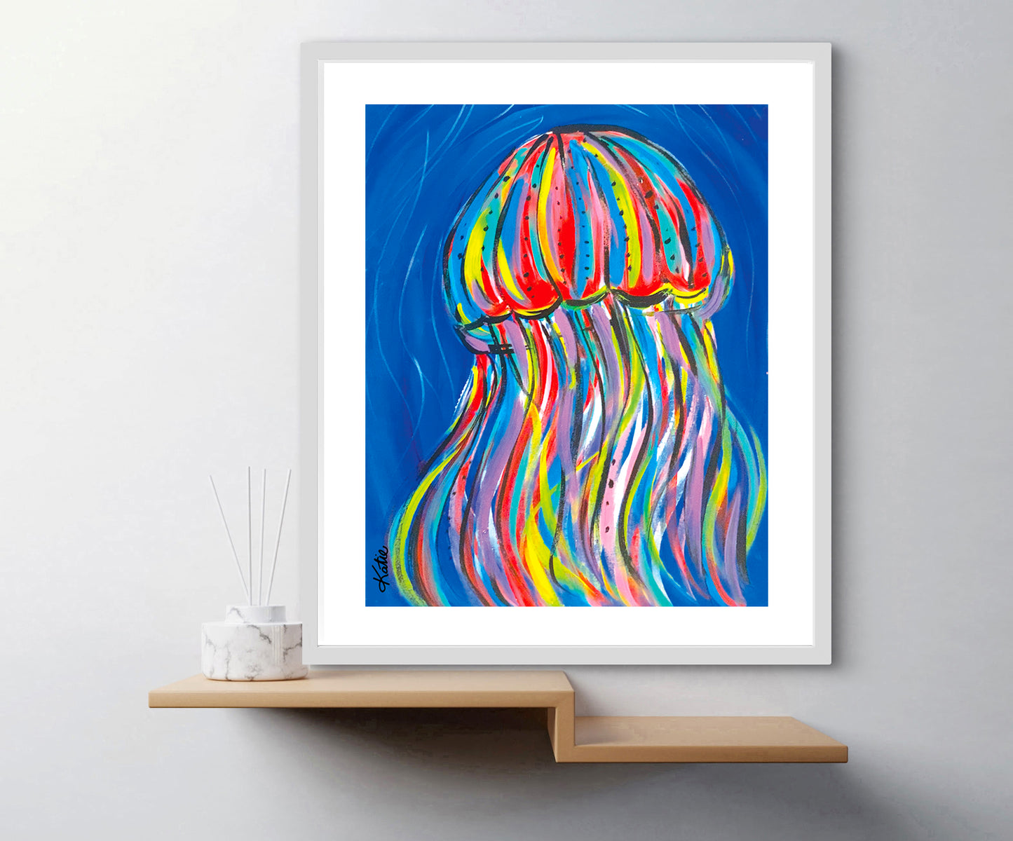 'Light Blue Jelly' Paper Print