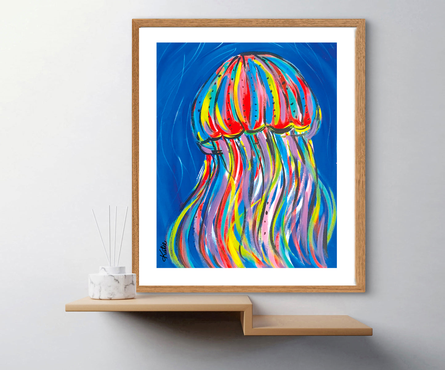 'Light Blue Jelly' Paper Print