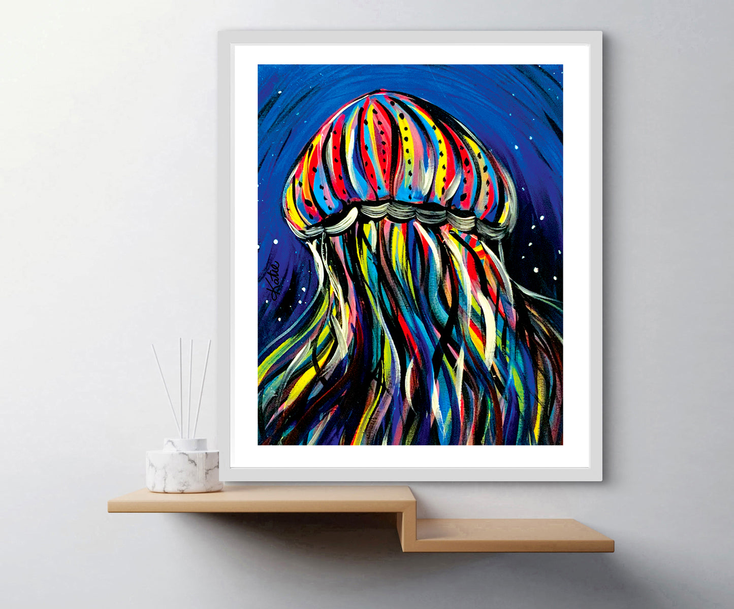 'Mushroom Jellyfish' Paper Print