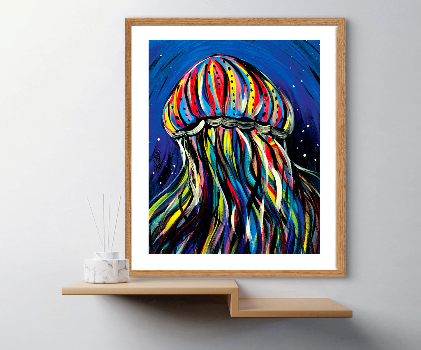 'Mushroom Jellyfish' Paper Print