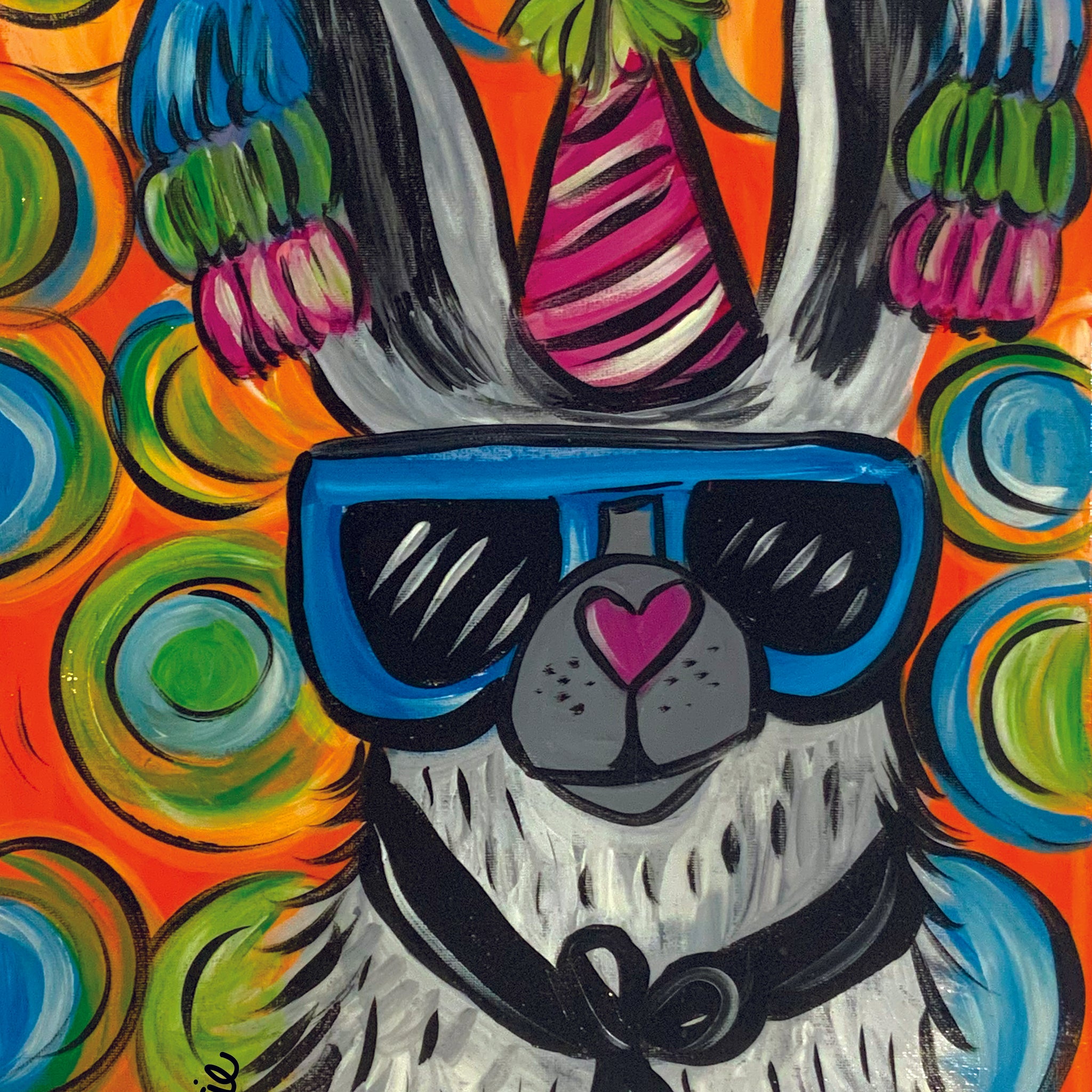 'Party Llama' Paper Print