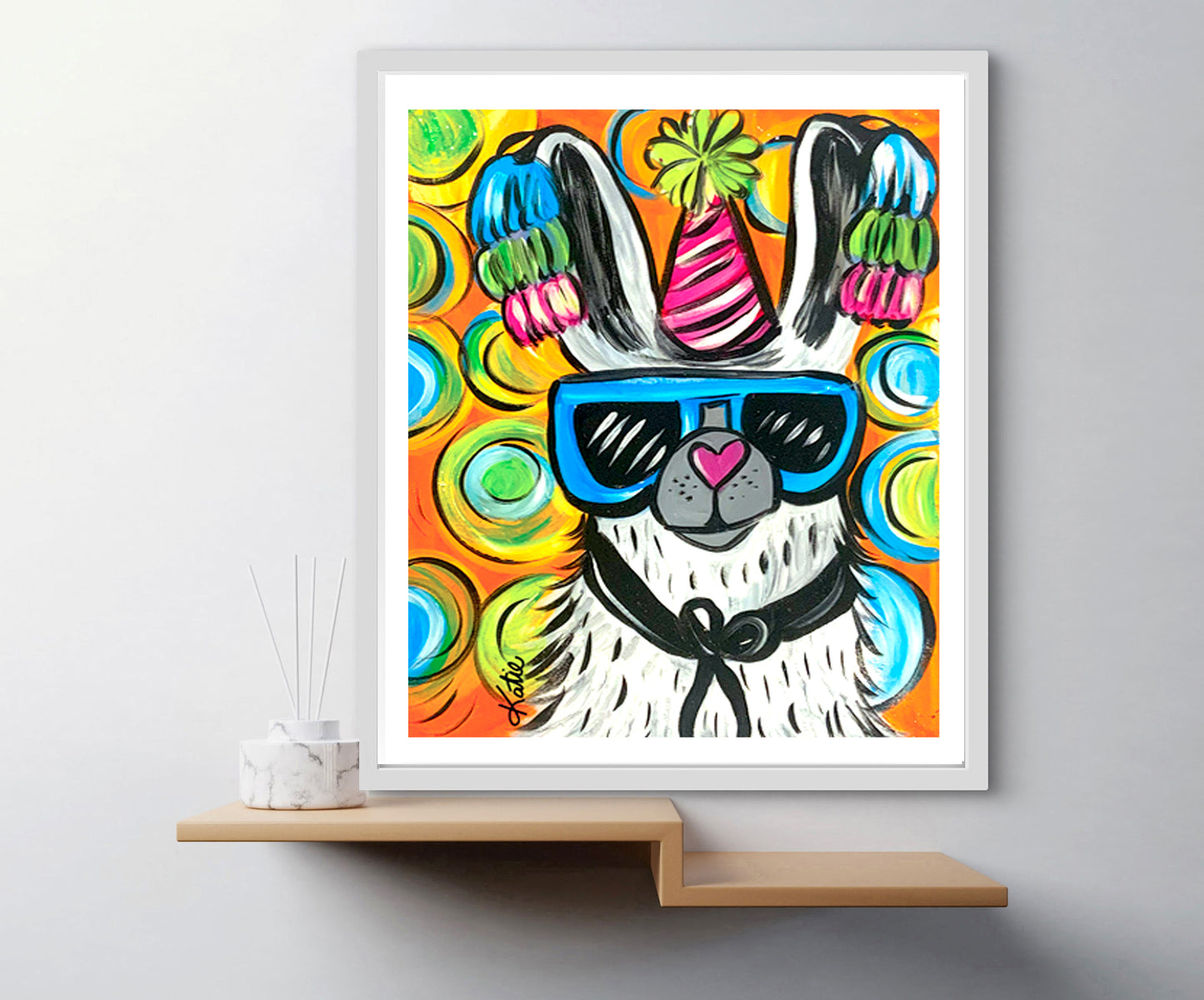 'Party Llama' Paper Print