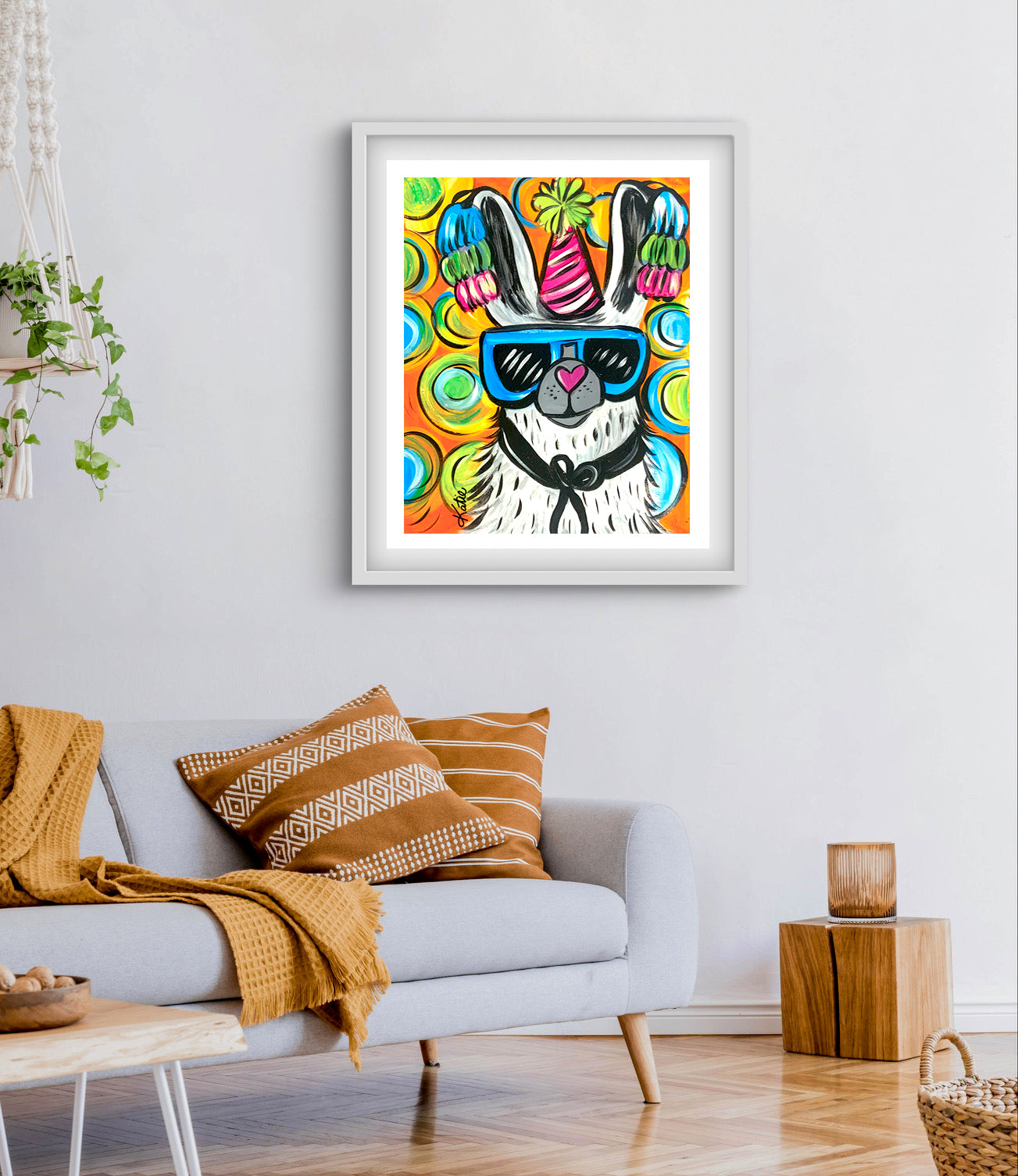 'Party Llama' Paper Print