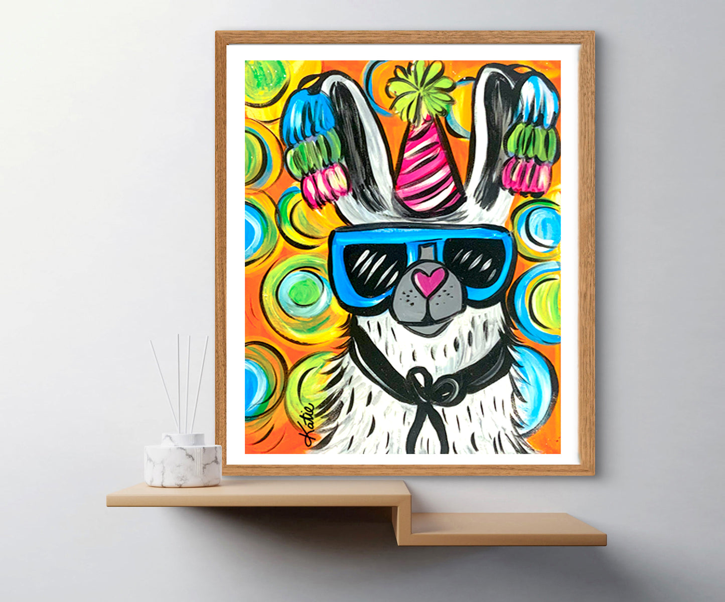 'Party Llama' Paper Print