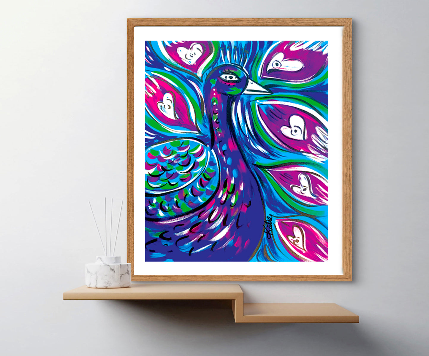 'Peacock Blue' Paper Print