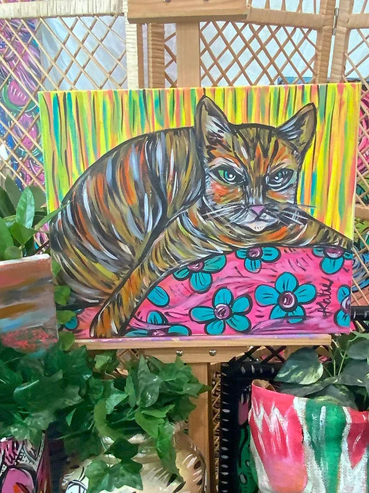 Pickels The Cat Acrylic on Canvas