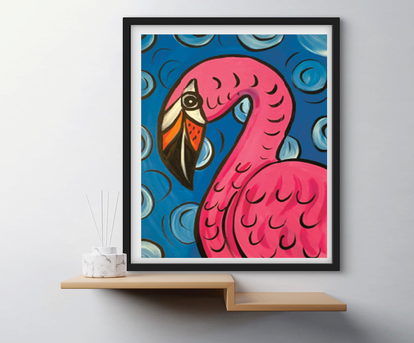 'Pink Flamingo' Paper Print