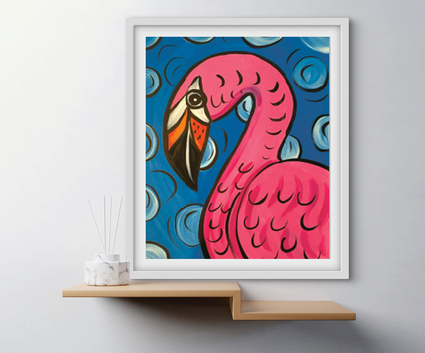 'Pink Flamingo' Paper Print