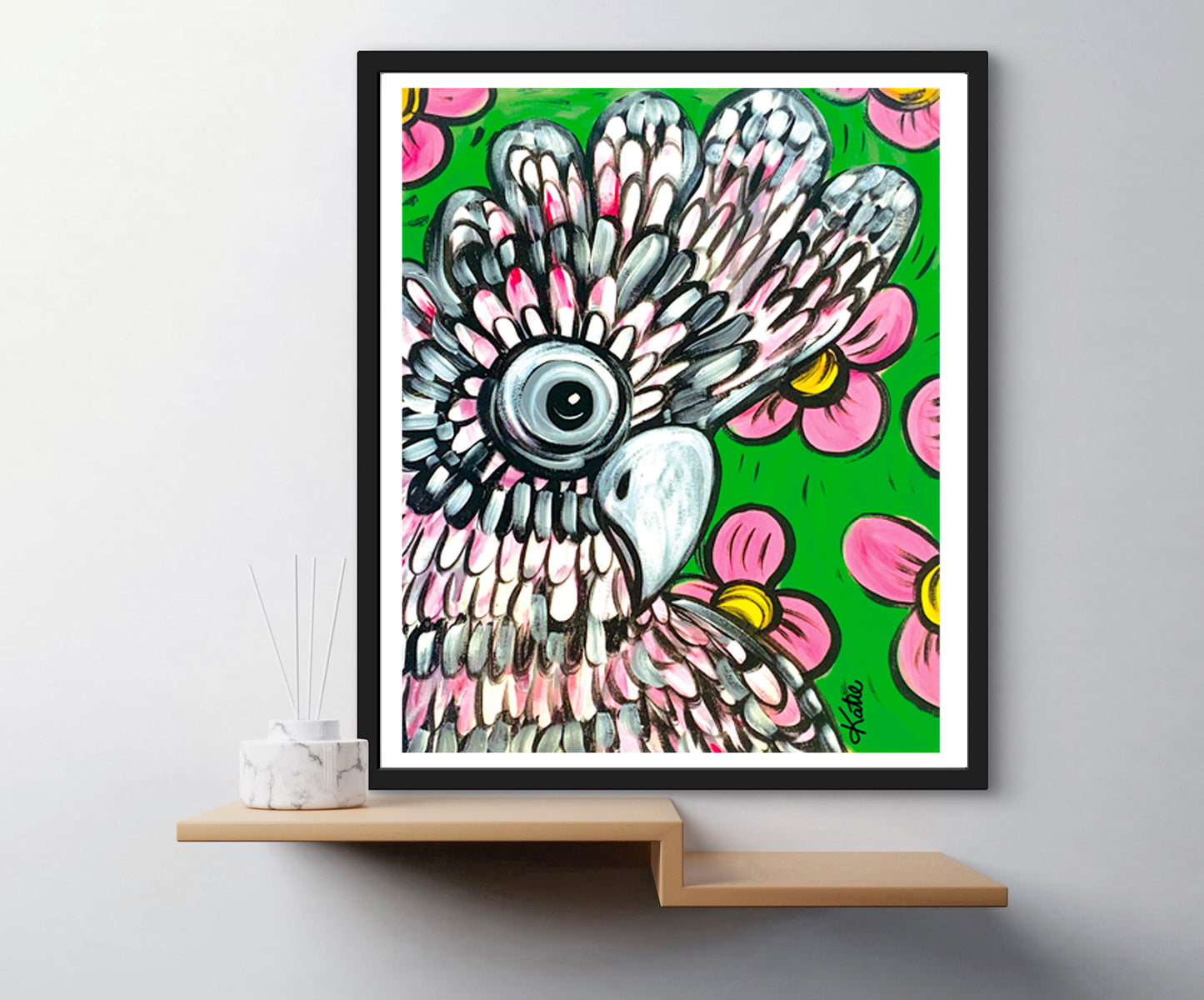 'Pretty Pink Cockatoo' Paper Print