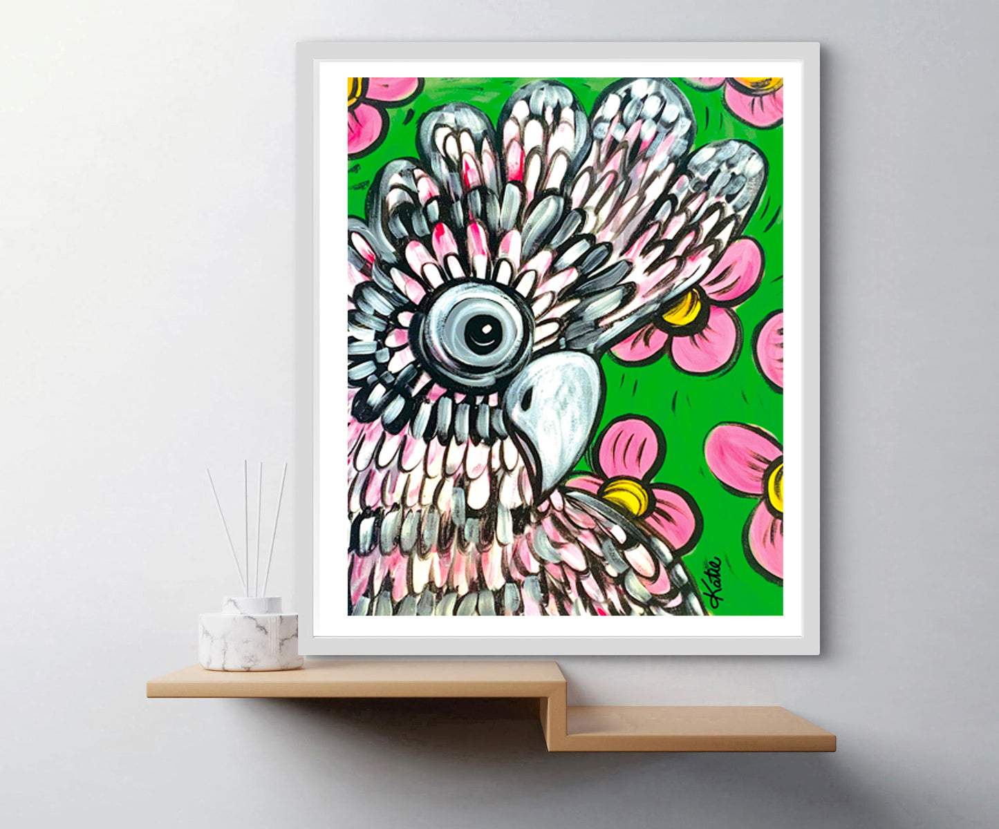 'Pretty Pink Cockatoo' Paper Print