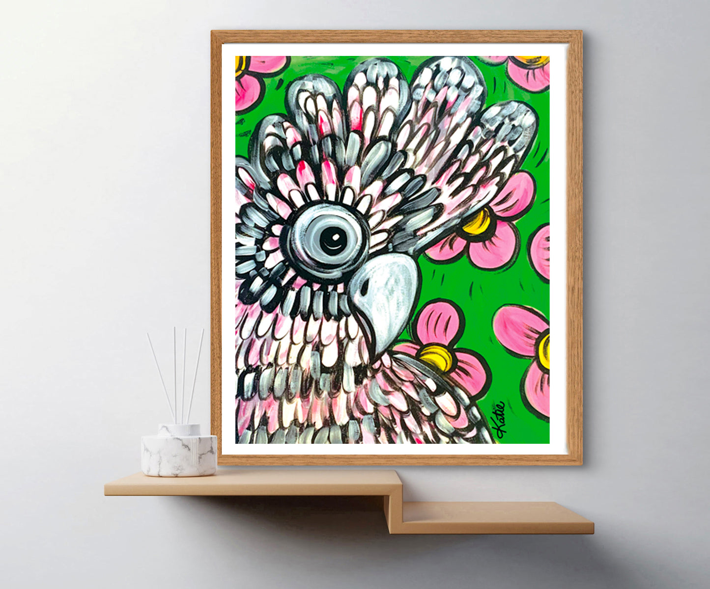 'Pretty Pink Cockatoo' Paper Print