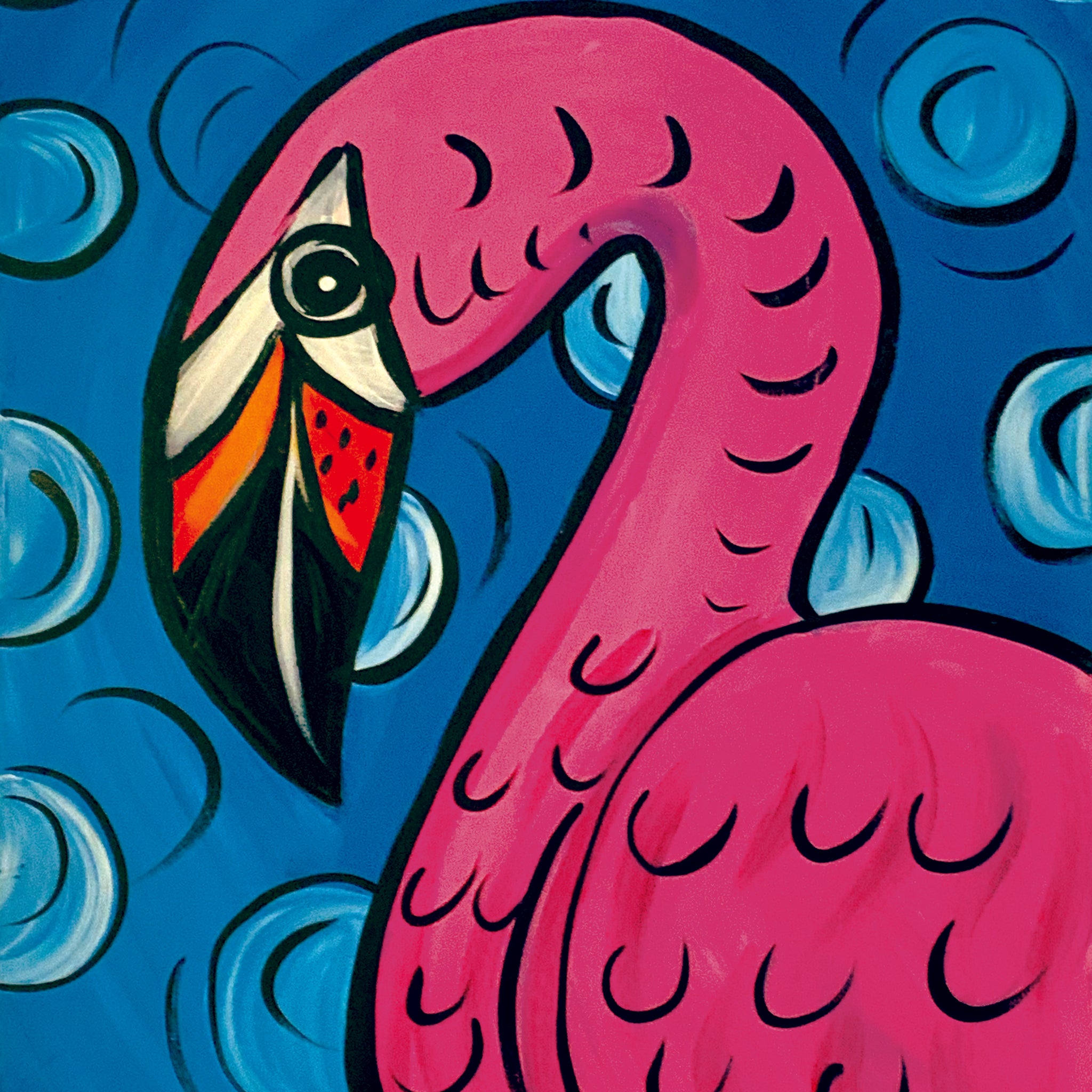 'Pink Flamingo' Paper Print
