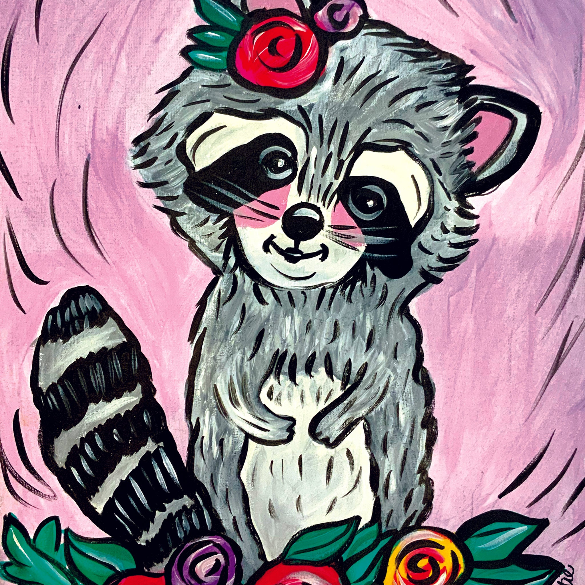 'Rosie Racoon' Paper Print