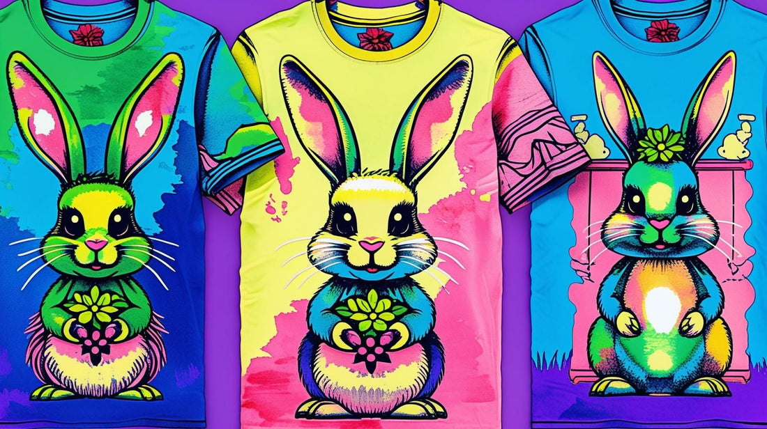 Art Class Brisbane - Saturday April 18, 9.30am - Bubble Flower Bunny Bebe painted t-shirt & bag Paint