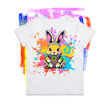 Tuesday April 7, 9.30am - Bubble Flower Bunny painted t-shirt & bag