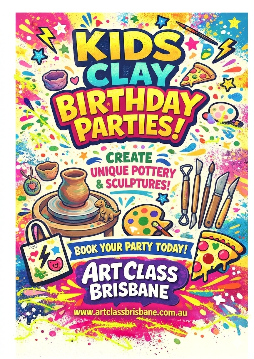 Art Class Brisbane - kids Clay Parties