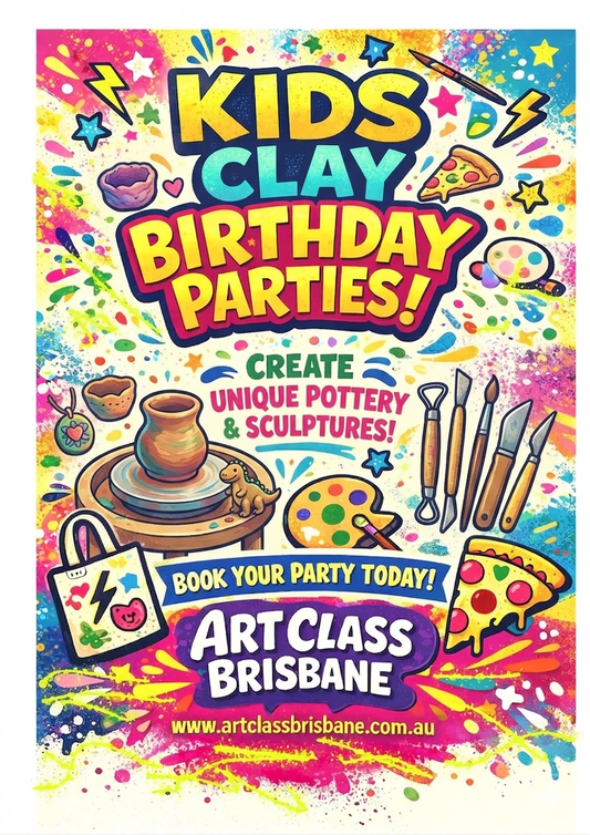 Art Class Brisbane - kids Clay Parties